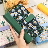 A6 Fabric Loose-Leaf Notebook with Blank Refills, Portable Pocket Journal for Notes and Sketches