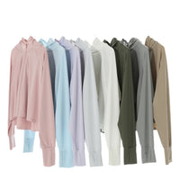 UPF 50+ Ice Silk Sun Protection Hoodie for Women, UV Protection Breathable Shawl Cape Top