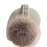Winter Plush Earmuffs with Lace Trim for Cycling and Cold Weather