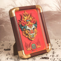 Detachable Hollow Faux Bronze Corner Photo Frame Desktop Ornament Picture Frame