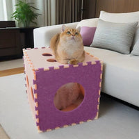 Cat Tunnel Bed Donut Cave with Breathable Zipper for All Seasons