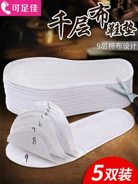 Breathable Cotton Insoles for Men and Women - Sweat-Absorbent & Odor-Resistant