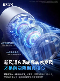 2025 New Foldable Neck-Mounted Cooling Fan with Ice Compress Function, Portable USB Rechargeable for Desk & Outdoor Use