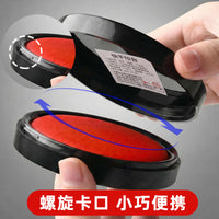 Quick-Dry Ink Pad for Office and Fingerprint Use, Portable Red/Blue Inkpad