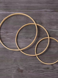 8-40cm Wooden Bamboo Hoop Rings for DIY Crafts, Wreaths, Dream Catchers, Wedding & Home Decor