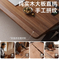 Solid Wood Computer Desk with K/O-Legs for Home Office Gaming and Study
