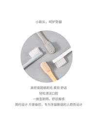 Japanese Soft Bristle Toothbrush Set - Ultra-Fine, Small Head, Portable for Travel