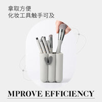 WZC Soft Bristle Portable Makeup Brush Set for Blush, Contour, and Eyeshadow