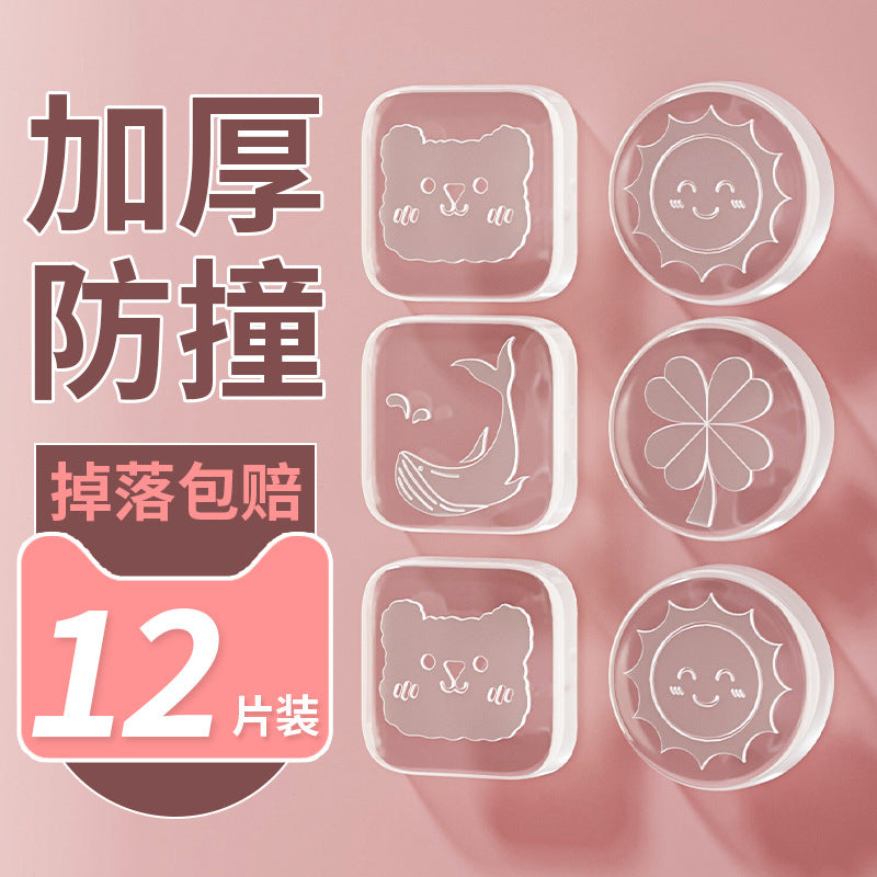 Silicone Door Handle Wall Protector, Self-Adhesive, Transparent, Sound Dampening Bumper for Walls and Furniture