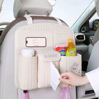 Car Backseat Organizer with Tissue Holder for Kids, Multi-functional Storage Bag for Vehicle Seat Back