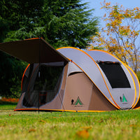 Automatic Pop-Up Camping Tent for 3-4 People, Portable Folding Beach Shelter