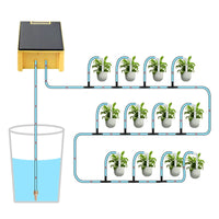 Solar-Powered Automatic Plant Watering System with Rain Sensor for Outdoor Gardens