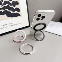 360° Rotating Metal Phone Ring Holder with Car Mount Function, Ultra-Thin Strong Adhesive Finger Grip Kickstand