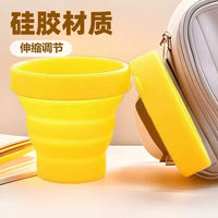 Collapsible Silicone Travel Cup with Lid - Portable Outdoor Water Bottle for Sports & Hiking