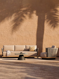 Outdoor Wicker Modular Sofa Set for Patio Garden Villa Hotel Sunroom, Weatherproof Rattan Furniture