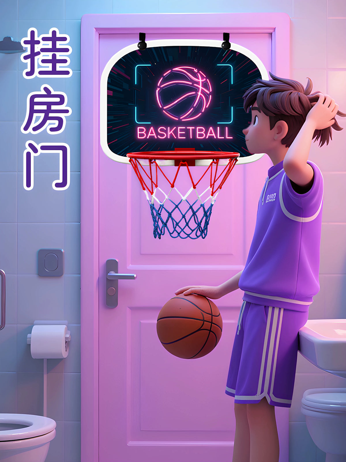 Adjustable Height Indoor Outdoor Basketball Hoop for Kids and Adults - Portable Training Stand for Home Use and Competition