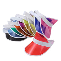 Unisex PVC Sun Visor Hat for Outdoor Sports & Running, UV Protection