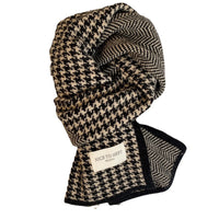 Korean Style Houndstooth Double-Sided Scarf for Autumn/Winter, Warm Knitted Neck Warmer, Versatile Couple Fashion