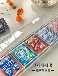 Magnetic Acrylic Playing Card Display Case Storage Box for Poker Cards