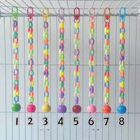Acrylic Parrot Chew Toy with Bells for Bird Cages