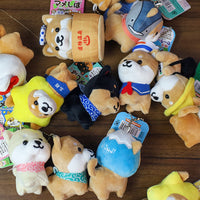 Japanese Shiba Inu Plush Keychain Charm Cartoon Dog Stuffed Animal for Bags and Keys