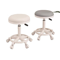 Adjustable Swivel Salon Stool with Backrest for Home Office and Beauty Professionals