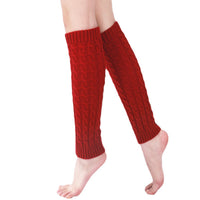 Chunky Knit Leg Warmers for Women, Twisted Cable Pattern Boot Cuffs, Korean Style Winter Foot Covers