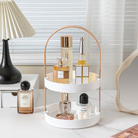 Multi-layer Desktop Cosmetic Organizer with Handle, Skincare Storage Rack for Bathroom Vanity