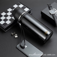 1L Rapid Cooling & Warming Insulated Bottle with Lid, 55-Degree Constant Temperature for Outdoor, Car, Camping, Sports