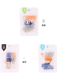 Cute Cartoon Shaped Paper Clips, 24-Pack Plastic Bookmark Clips for Office and School
