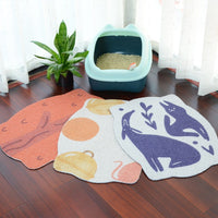 PVC Cat Ear Loop Mat Washable Litter Trapping Pad for Pets