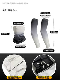 Men's UV Protection Neck Gaiter & Arm Sleeves Set for Outdoor Cycling, Fishing, and Hiking