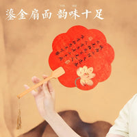 Thickened Xuan Paper Round Fan for Calligraphy and Painting, Half-Sized Raw Antique Style Blank Fan