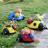 Resin Ladybug Garden Ornament for Outdoor Patio Lawn Decor