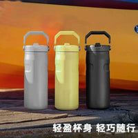 Large Capacity Stainless Steel Insulated Water Bottle with Handle, Double-Wall Vacuum Sport Flask