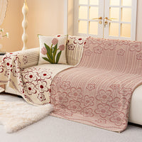 Cationic Flannel Sofa Cover Winter Warm Sofa Throw Blanket