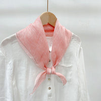 Solid Color Linen Square Scarf for Women, Thin Breathable Neck Head Scarf