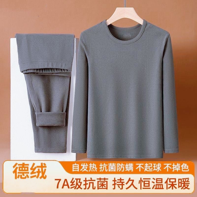 Men's Thermal Underwear Set Fleece Lined Long Johns for Autumn Winter