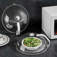 Microwave Food Cover with Steam Vent, Heat Resistant Splatter Guard for Reheating Meals
