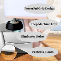 Silicone Washing Machine Feet Pads with Strong Suction Cups, Anti-Slip, Heightening, Silent, Shock-Absorbing Support for Dryers