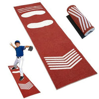 Baseball Softball Batting Stance Training Mat with Loop Pile Surface, Durable & Easy Clean