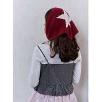 Korean Style Hollow Jacquard Star Pattern Wool Blend Scarf