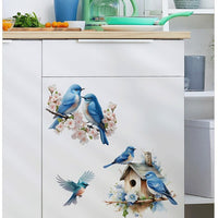 Blue Bird Toilet Seat Decal, Removable Bathroom Toilet Sticker AL Color 0025