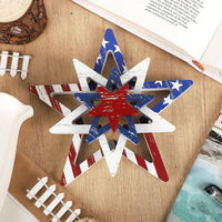 Independence Day Wooden Star Tabletop Decoration