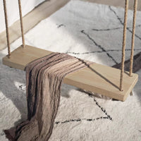 Single Person Kids Balcony Indoor Solid Wood Swing Outdoor Courtyard Anti-corrosion Wood Hanging Chair Garden Patio Small Yard