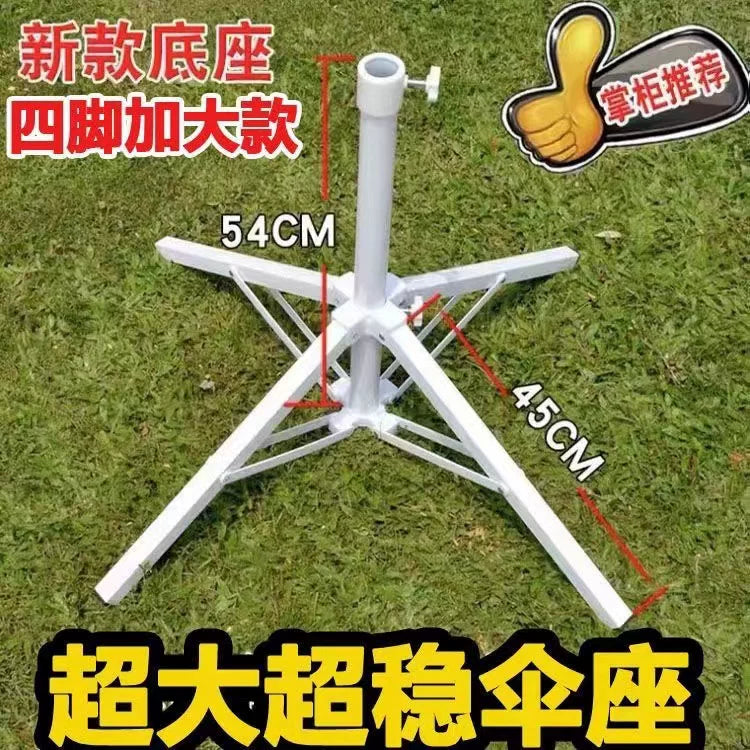 Heavy-Duty Folding Cross Base Umbrella Stand for Outdoor Patio Market Umbrellas