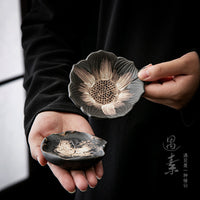 Chinese Zen Lotus Ceramic Tea Strainer Filter Funnel