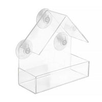 Acrylic Wall-Mounted Bird Feeder Cage for Small Birds