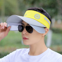 Men's Korean Style Outdoor Sun Visor Hat with Large Brim for Sun Protection and Breathability
