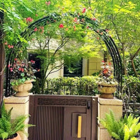 European Style Wrought Iron Garden Archway for Climbing Plants, Villa Entrance Decor